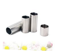 UPKOCH 4Pcs Chromed Steel Guitar Slides with Finger Tubes Stainless Steel Bass and Electric Guitar Slides for Clear Bright Sound and Smooth Play