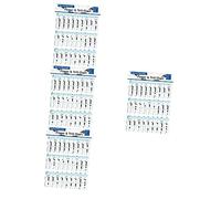 UPKOCH 4pcs Coated Flute Chord Chart for Beginners Clarinet Practice Guide Printing for Fast Portable Music Learning Tool