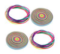UPKOCH 4pcs Colored Elastic Skipping Bands Rainbow Stretch Jump Ropes for Fitness Exercise Outdoor Sports and Adults Training Safe and Reusable