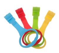 UPKOCH 4Pcs Crib Hanging Pull Rings for Supply Ergonomic Plastic Nursery Cot Rings Comfortable Grip Stand-up Training for Playpens and Walkers Portable Safety Teething Aid Random Color