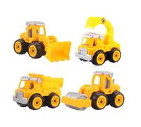 UPKOCH 4pcs DIY Dismantling Engineering Car Creative Excavator Model for Educational Auto for Hands Fun and Coordination Development Random Style