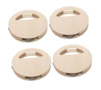 UPKOCH 4pcs DIY Wooden Rattles Kit for Montessori Sensory Development Safe Natural Wood Material Easy to Paint Music Craft for Creative Play