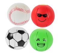 UPKOCH 4pcs Dog Ball Elastic Chew Interactive Press to Transform Flying Saucer Pet for Puppy Training and Decompression