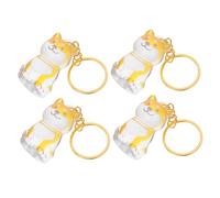 UPKOCH 4pcs Dog Hair Keepsake Keychain Charm Transparent Portable Pet Hair Collector Bottle Secure Storage Memorial Gift Lightweight Bag Pendant for Daily Use and Travel Heartfelt Tribute