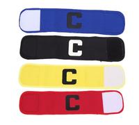 UPKOCH 4PCS Elastic Football Captain Armbands Team Leader Armlets Bright Colors for Soccer Basketball Hockey Baseball Sports