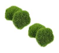UPKOCH 4pcs Faux Moss Stone Decorative Artificial Moss Rocks for Home Decoration and Micro-landscape Lifelike Green Foam Material Bonsai Stone Decor