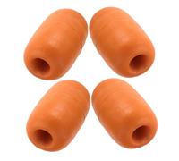 UPKOCH 4Pcs Fishing Rig Floats for Catfish and Trout Oval Orange PVC Floating Balls with Bright Visibility Storm Resistant Aquaculture Net Cage Accessories for Freshwater and Saltwater