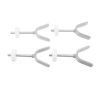 UPKOCH 4Pcs Gate Threaded Spindle Rod Screws Replacement for Pressure Mounted Stair Gates, M10 Metal Y-Shaped Bolts with White Nuts, Heavy-Duty Stair Railing and Safety Fence Accessories