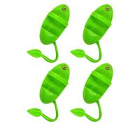 UPKOCH 4pcs Green Abs Lovebird Cuttlebone Feeding Cups with Clips Bird Cage Food Holder Stands Active Foraging and Activity Booster for Budgies and Finches