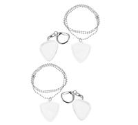 UPKOCH 4pcs Guitar Pick Box for Storage Compact Case Keychain for Acoustic Bass Players Functional Holder for Guitar Picks