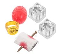 UPKOCH 4pcs Halloween Prank Props Set Realistic Ice Cubes with Bugs Water Spray Ring Fake Nail Through Finger Funny Trick Accessories for Parties April Fool's Day