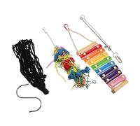 UPKOCH 4pcs Hanging Chicken for Coop Cage Safe Chew Foraging with Bright Colors Natural Wood Bird to Reduce Aggression and Encourage Play for Chicks and Hens