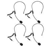 UPKOCH 4pcs Headset Wired Microphone for Voice Amplifier with Threaded Connector, Head-mounted Loudspeaker Microphone Compatible with Fitness Instructors and Public Speaking