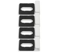 UPKOCH 4pcs Heavy Duty Metal Mirror Mounting Hardware Clips Kit with Adhesive Pads and Stainless Steel Square-Shaped Holders for Frameless Mirror Hanging and Additional Stability
