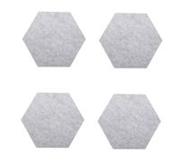 UPKOCH 4pcs Hexagonal Sound Absorbing Mats Grey Acoustic Panels Felt Wall Tiles Soundproofing Mats for Noise Reduction in Home Office Bedroom