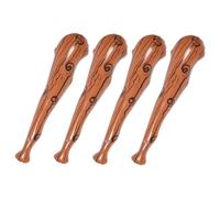 UPKOCH 4pcs Inflatable Baseball Bat Wood Grain Design PVC Material Portable Sports Party Cheer Props for Outdoor Events and Birthday Decorations