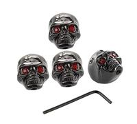 UPKOCH 4pcs Metal Skull Head Knob for Electric Guitar Tone Volume Control Knob Wrench for Guitar Accessories