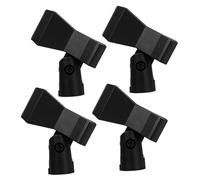 UPKOCH 4pcs Microphone Clip Holder Clamp with Copper Thread, Adjustable Angle, Firm Stable Hold, Reusable Black Mic for Stands, Audio Setups and Live Performances, Re20