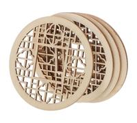 UPKOCH 4Pcs Mini Wooden Windows for DIY Mini Chinese Architectural Model, Unfinished Miniature Blank Window Set for Small House Decor and Doll Accessories