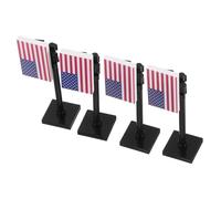 UPKOCH 4pcs Miniature American Flag Building Bricks Military Soldier Blocks Educational Set for Boys Family Bonding Independence Day Theme