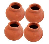 UPKOCH 4PCS Miniature Clay Flower Pots Tiny Pottery for Cactus Succulent Plants for Dollhouse Decoration Fairy Garden Crafts DIY Accessory for Imaginative Play