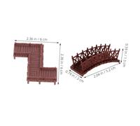 UPKOCH 4pcs Miniature Plastic Fairy Garden Bridges Small Arch Z Shape Design Traditional Chinese Style Aquarium Landscape Ornament for Micro Terrariums Fish Tanks and Bonsai Decor
