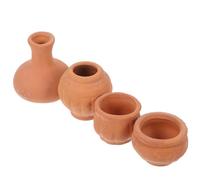 UPKOCH 4pcs Miniature Terracotta Pots Small Red Clay Planters for DIY Garden Desktop Windowsill Wedding Decorations Cute Micro Flower Pots for Succulents and Dollhouse Craft Accessories
