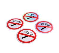 UPKOCH 4pcs No Smoking Signs Stickers with Strong Adhesive Anti-scratch Pet Material Easy to Remove for Cafe and Car Wall Decoration