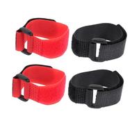 UPKOCH 4pcs Noise Free Rooster Collar Anti-hook Chicken Neck Ring Portable Poultry Neck Belt for Crowing Control Upgrade Black and Red for Roosters