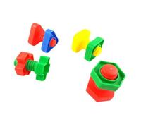 UPKOCH 4pcs Parrot Chewing Toys Screw Shape Plastic Cage Bite Toys Iq Training Promotes Balance Assorted Colour Pet for Small Birds and Cockatiel Random Color