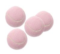UPKOCH 4Pcs Pink Beginner Tennis Balls High Visibility Soft Rubber Practice Training Balls for Improving Hand Eye Coordination and Reaction
