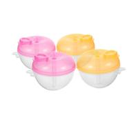 UPKOCH 4pcs Portable Formula Container Three Compartment Design for Go Feeding Powder Dispenser for Boy Girl and Toddlers for Travel and Snacks