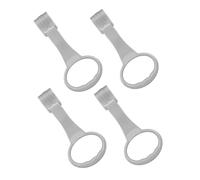 UPKOCH 4pcs Pull Up Rings for Play Pen and Crib PP Material with Smooth Rounded Edges Lightweight Hanging Rings for Arm and Walking Assistance in Gray