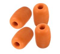 UPKOCH 4Pcs PVC Fishing Rig Floats Strike Indicator Bobbers for Catfish Trout Saltwater Freshwater Aquaculture Nets Bright Orange Oval Floats for Net Cage Stability and Weather Resistance