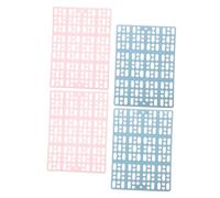 UPKOCH 4pcs Rabbit Cage Floor Cushions for Small Animals Wear Resistant Foot Mats with Non Slip Supports Breathable and Easy to Clean Bunny Feet Pads for Cage Comfort Includes Pink Sky