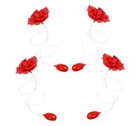 UPKOCH 4pcs Realistic Fake Rose Prank Water Squirting Flower for April Fools Day Halloween Party Refillable Red Rose Lapel Trick Accessory for Adults