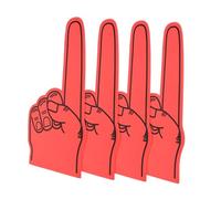 UPKOCH 4pcs Red Foam Fingers Cheer Props Lightweight Giant Eva Hands for Sports Events Parties Fan Accessories Comfortable Secure Fit