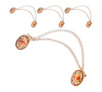 UPKOCH 4pcs Retro Shawl Clips with Chain, Vintage Sweater Brooch Pins for Silk Scarf, Shirt, Neckerchief, Women’s Shawl Pin Brooch Set for Travel and Daily Wear