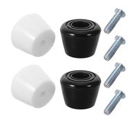 UPKOCH 4pcs Round Shape Rubber Toe Stops for Quad Skates with Screws Shock Absorption Roller Skate Brake Block Stoppers Replacement for Double-row Skating Stable Fit and Easy Swapping