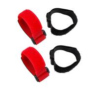 UPKOCH 4pcs Safe Rooster Crow Control Collars Adjustable Anti-crowing Neck Belts for Poultry Noise Reduction Red Black