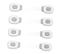 UPKOCH 4PCS Self Adhesive Cabinet Locks for Hinged Doors Childproof Drawer Latches Double Sided Sticker Protects Children and Pets from Accidental Injuries
