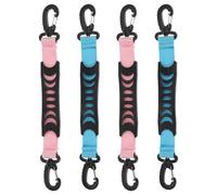 UPKOCH 4Pcs Ski Boots Carrying Straps Roller Skate Carrier Handle Snowboard and Ice Skates Portable Ski Accessories with Pink and Sky Blue Adjustable Bands for Winter Sports