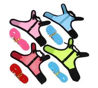 UPKOCH 4Pcs Small Pet Rabbit Vest Harness with Leash for Outdoor Walking Breathable Mesh Summer Hamster Harness Comfortable Fit for Guinea Pigs and Ferrets