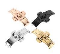 UPKOCH 4pcs Stainless Steel Butterfly Clasp Watchband Buckle Replacement for DIY Wristwatch Maintenance Steel Watch Strap Deployment Clasps