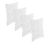 UPKOCH 4pcs Stainless Steel Guitar Notched Radius Gauge Fingerboard Fretboard Measuring Luthier Tool for Electric Acoustic Bass Guitars Setup Tools