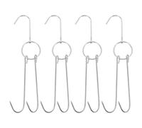 UPKOCH 4pcs Stainless Steel S-Shaped Kitchen Hooks for Hanging Poultry and Chicken Dual Hook Functionality Easy to Clean BBQ Suitable for Drying and Food Service Establishments
