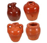 UPKOCH 4pcs Vintage Ceramic Small Jug Vase Cute Table Centerpiece Small Bud Vase Decorative Mini Planters for Terracotta Pots