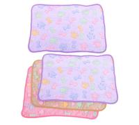 UPKOCH 4Pcs Washable Small Animal Blanket Bedding Set 60X40Cm - Soft Fleece Guinea Pig Cage Liners with Pink, Purple Coffee Bone Pattern - Warm Sleep Mats for Rabbits, Hamsters, Hedgehogs