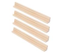 UPKOCH 4pcs Wooden Domino Racks Multi-function DIY Alphabet Craft Holders Lightweight Wooden Stands for Desktop Domino Bases and Letter Card Display