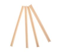 UPKOCH 4Pcs Wooden Domino Trays Unfinished Single Row Holders for Letter Replacement Craft Display Racks for Board Games Educational Tools and DIY Projects